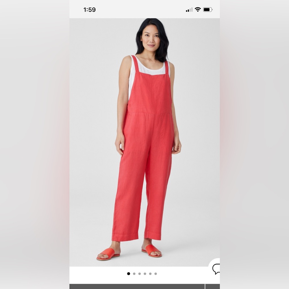 Eileen Fisher linen jumpsuit